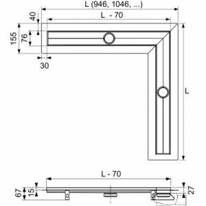 TECEdrainline kampinis latakas su Seal System sandarinimo tarpine