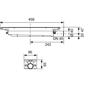 TECEdrainprofile plonas sifonas DN 40, šoninis pajungimas