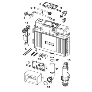 Atsarginės dalys: 9820101 – TECE Uni bakelis 980 mm Tinka iki: 03/2021