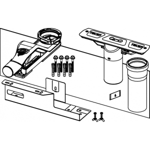 TECEdrainway vertikalus sifonas, montuojamas po perdanga, DN 50