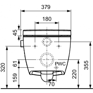 TECEone komplektas, šaltas vanduo