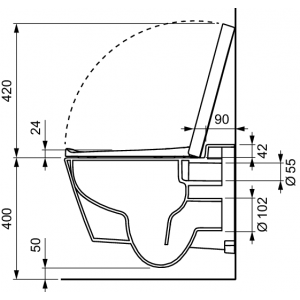 TECEone komplektas, šaltas vanduo