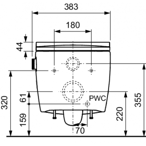 TECEneo komplektas, šaltas vanduo