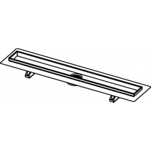 TECEdrainline nerūdijančio plieno dušo latakas, su Seal System sandarinimo juosta, padengtas spalva, Juoda matinė