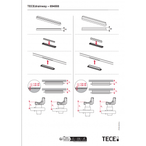 TECEdrainway pozicionavimo šablono prailginimas, natūraliam akmeniui