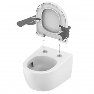 TECEloft komplektas, unitazo keramika su cikloniniu nuplovimu, dangtis