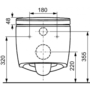 TECEloft komplektas, unitazo keramika su cikloniniu nuplovimu, dangtis