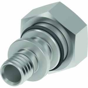 Perėjimo adapteris TECEflex sistemos vamzdžiams su užmetama veržle 3/4" VS ir Eurokonusu, nikeliuotas